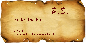 Peltz Dorka névjegykártya